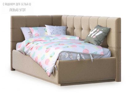 Кровать Nuvola Sabina угловая Velutto 22 (с подъемным механизмом) 200х200