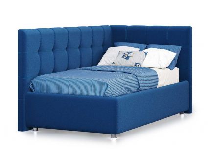 Кровать Nuvola Sabina угловая Velutto 26 90х190