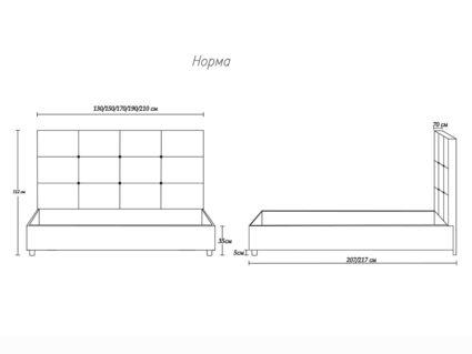 Кровать Димакс Норма Крем 120х190