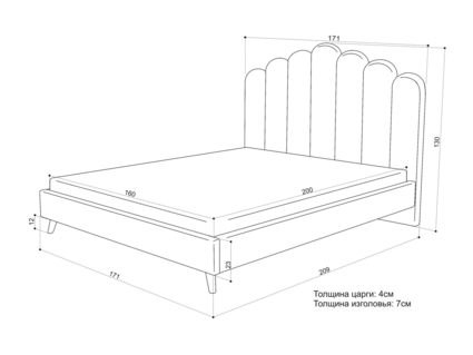 Кровать Sontelle Style Lixano Velutto 01 80х190