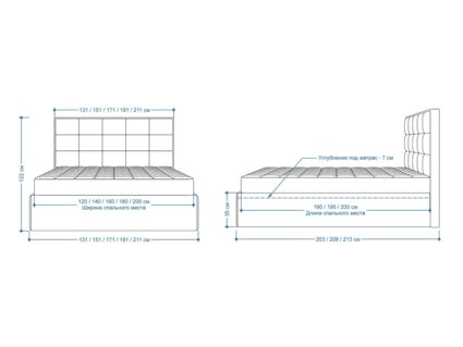 Кровать Lonax Адель велюр Dolly-3 140х200