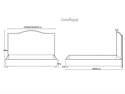 Кровать Димакс Сальвадор Агат с подъемным механизмом 140х190