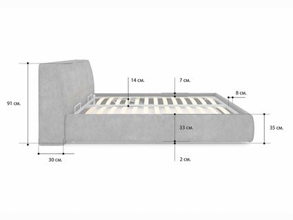 Кровать Сонум Altea Рогожка Мокко 90х190