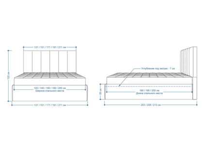 Кровать Lonax Милана велюр Dolly-17 (с подъемным механизмом) 200х200