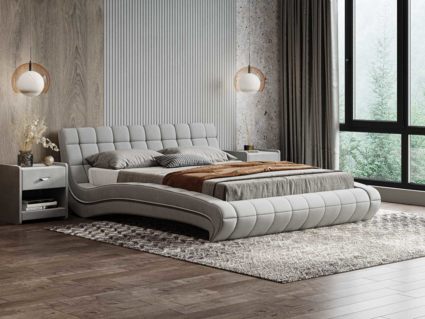 Кровать Сонум Milano Кашемир Латте (с подъемным механизмом) 200х200