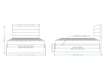 Кровать Lonax Кармела велюр Dolly-2 200х200